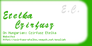 etelka czirfusz business card